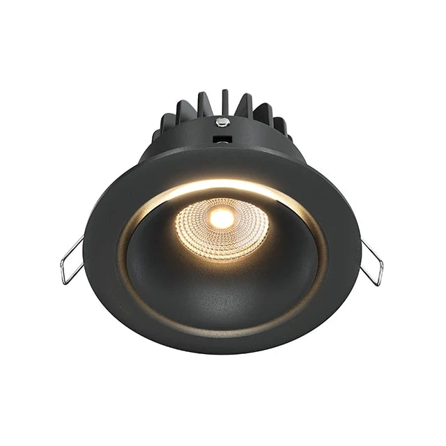 Maytoni Lampada da Incasso Yin 1 luce LED integrato nero metallo
