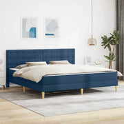 Struttura letto con materasso Blu 180 x 200 cm Tessuto