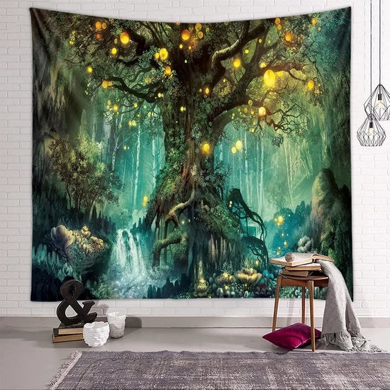 Decorazione per Parete albero della vita - Decorazione magica - Adatto per camera da letto e camera da studio