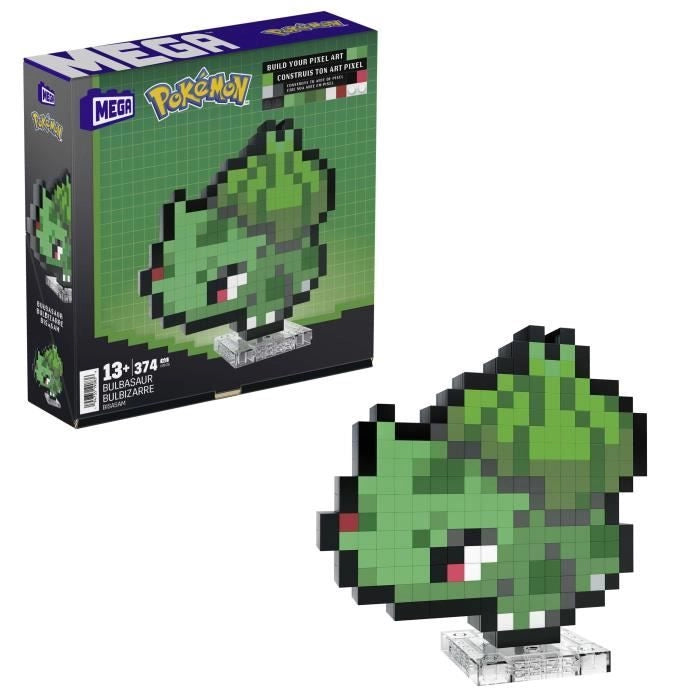 MEGA-Pokémon-Bulbizar-Scatola da costruzione retrò 374 pezzi - MEGA Pokémon - HTH75
