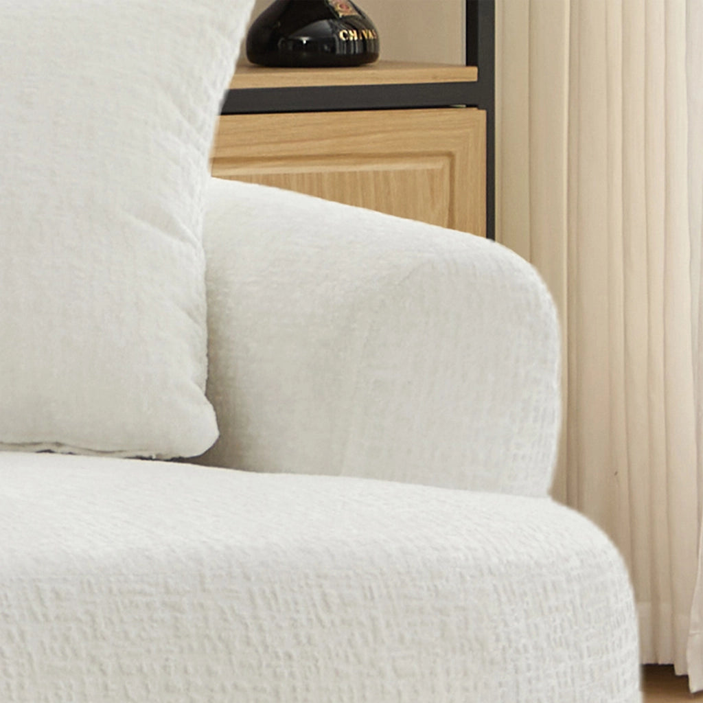 Divanetto Curvo con Cuscini ¨C MINIMAL ¨C Chenille, 2 Posti, Senza Montaggio