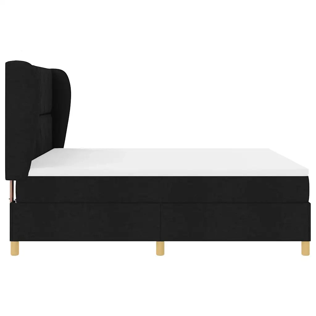 Letto a molle con testiera Nero 200 x 180 cm Tessuto 3340832