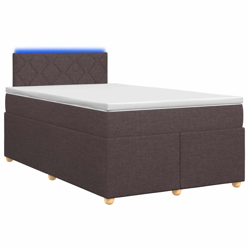 Letto box spring con materasso Marrone Scuro 120 x 200 cm 3452404