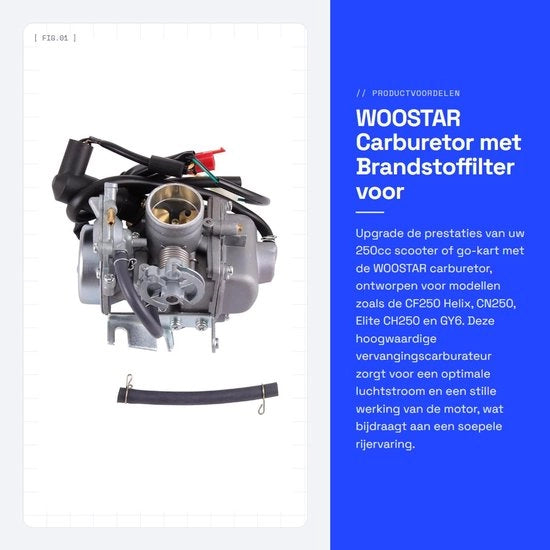 Sostituzione Carburatore per Motocicletta SYM 250cc - Kit di Sincronizzazione Carburatore - Strumento di Regolazione Carburatore - Diametro Interno 30mm - Diametro Esterno 35mm - Facile da Installare - Carburatore per Motocicletta