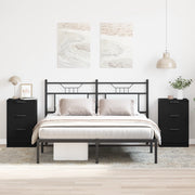 Comodini 2 pezzi Nero Rovere 40x65x65 cm Realizzati in Legno Ingegnerizzato
