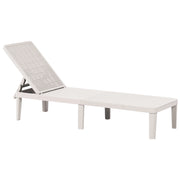 Sdraio da giardino grigio chiaro Materiale sintetico Reclinabile Moderno Schienale regolabile Resistente alla ruggine Senza braccioli
