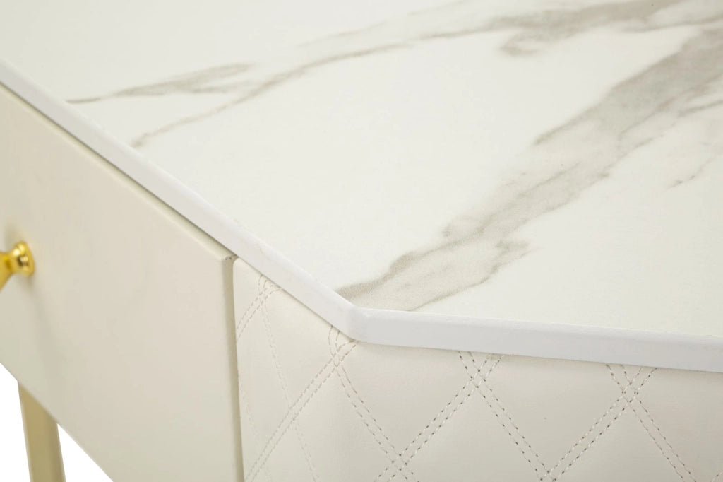 Console Angolare Sharon 84,5x60x77 cm in Pino e MDF e Metallo e Plastica