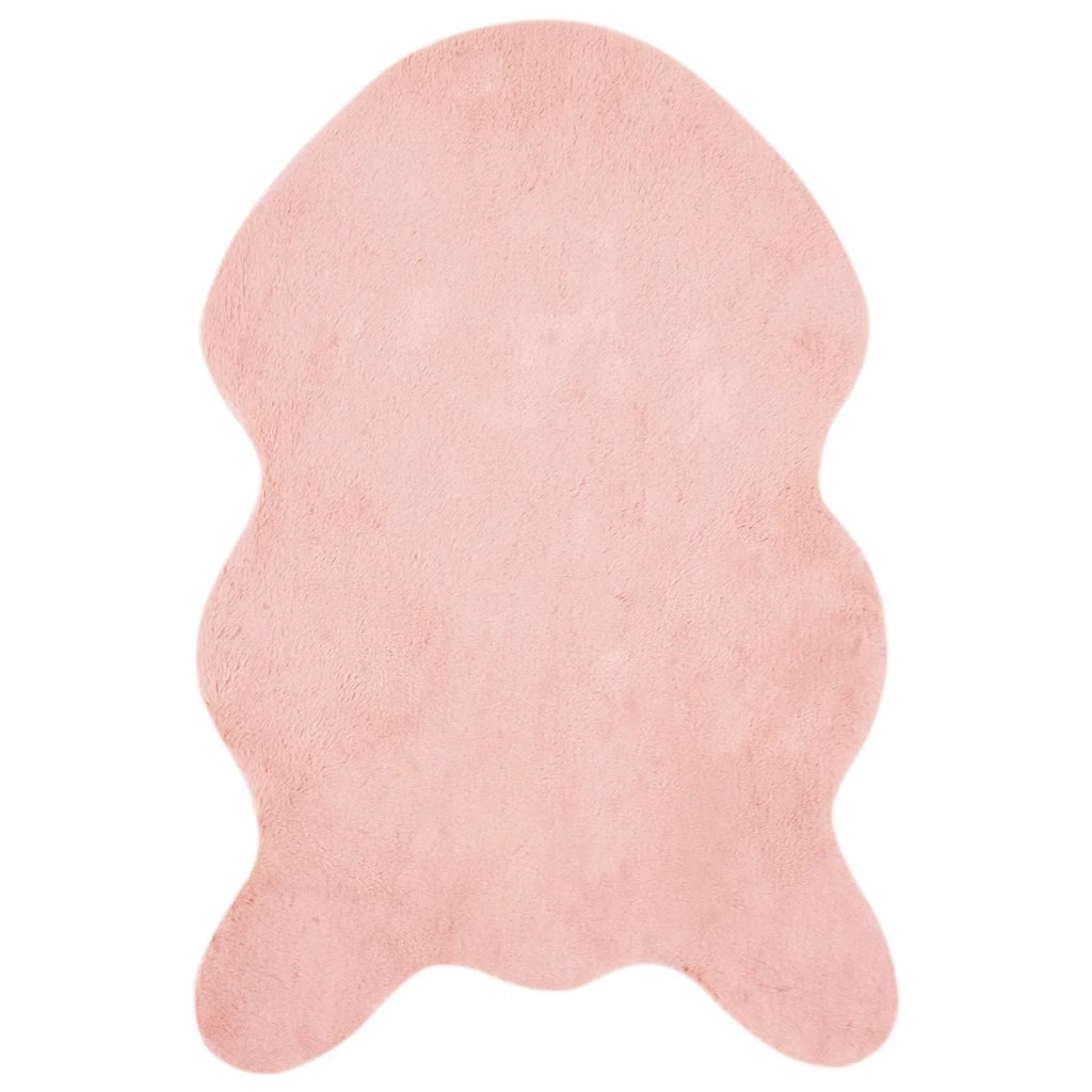 Tappeto antiscivolo in sintetica di coniglio OLITE Rosa