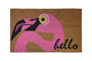 Zerbino Ingresso Casa In Fibra Di Cocco Con Base In Pvc  Flamingo