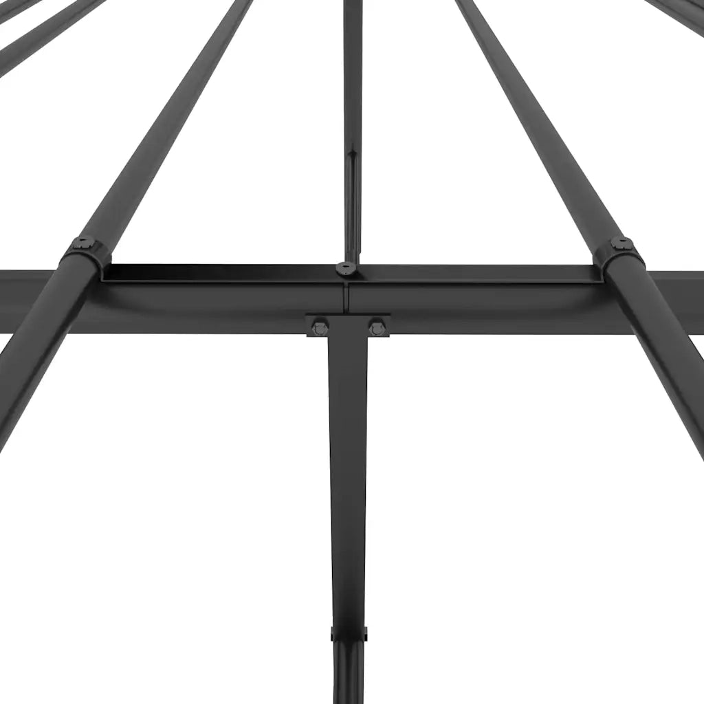 Giroletto con Testiera in Metallo Nero 150x200 cm 350866