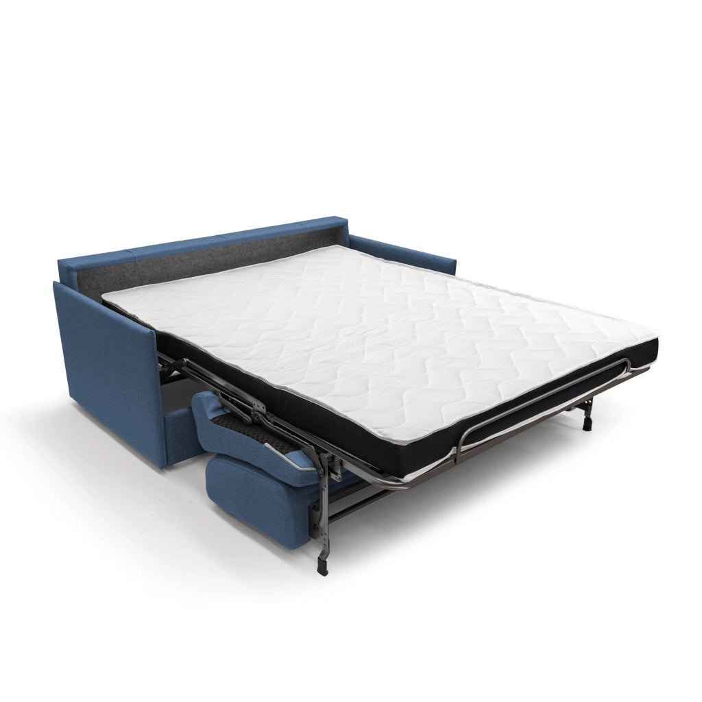 Evans Divano letto matrimoniale in tessuto impermeabile T13 189 cm (mat. 160x197) blu