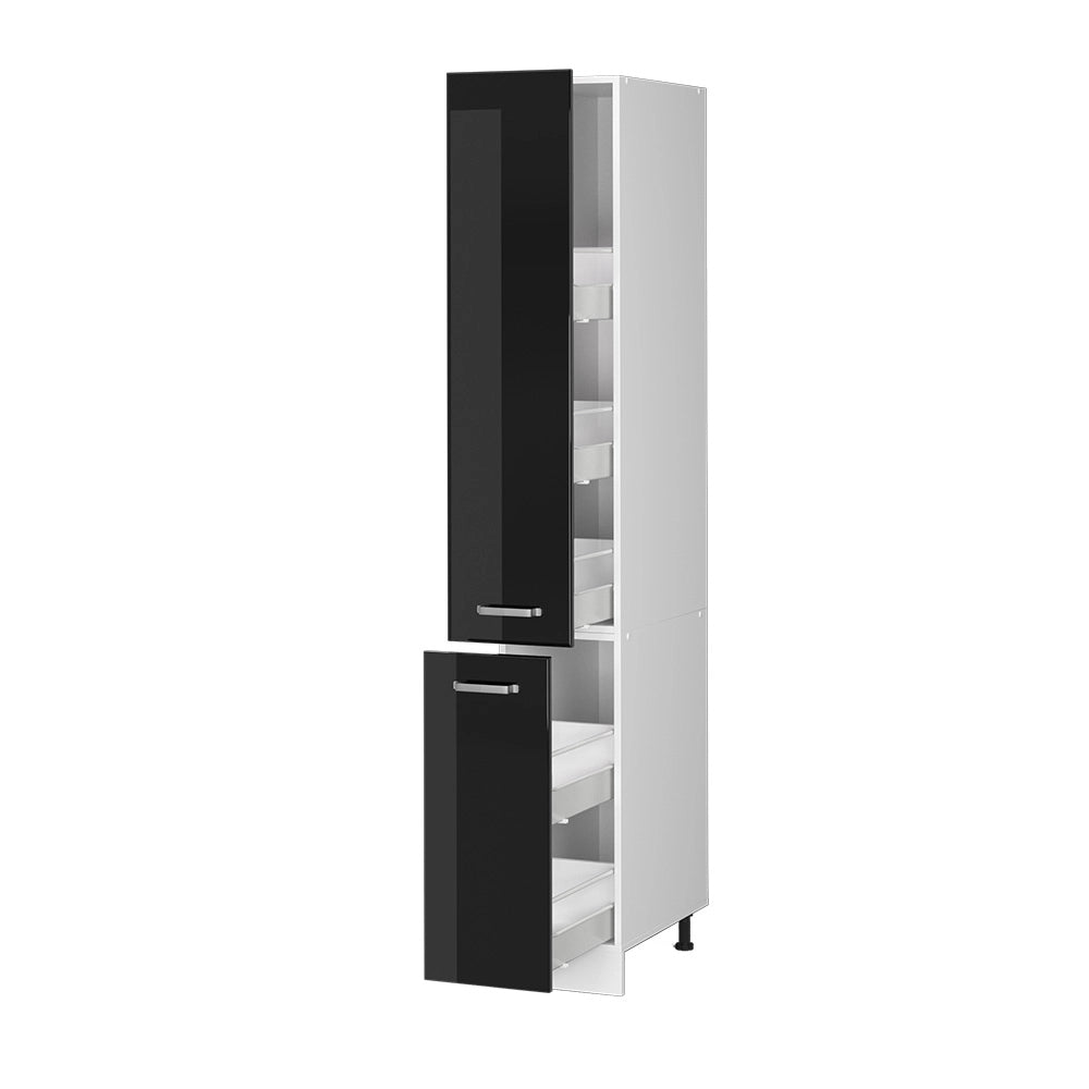 Vicco Dispensa universale Nero lucido 30 cm con porte