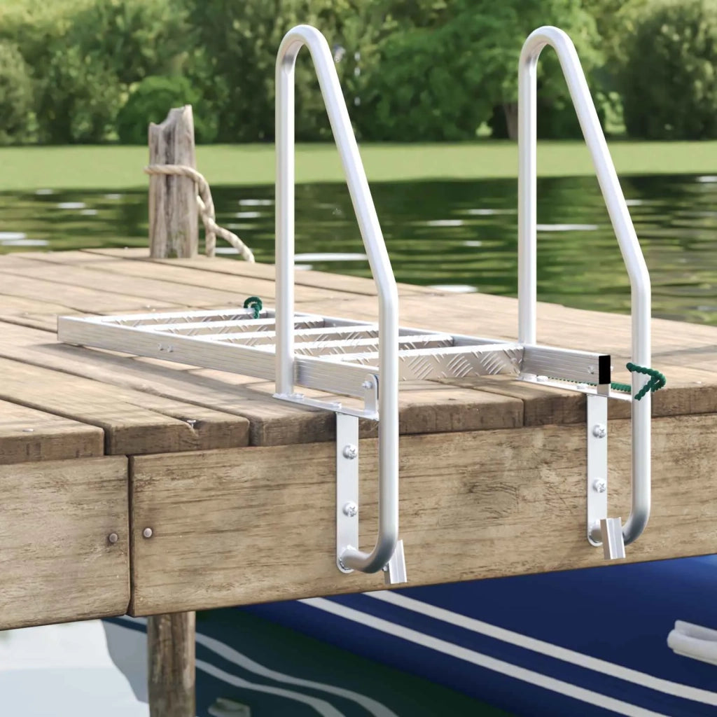 Scala da Dock a 5 Gradini Argento 58 x 77 x 191 cm Alluminio CFW6336505