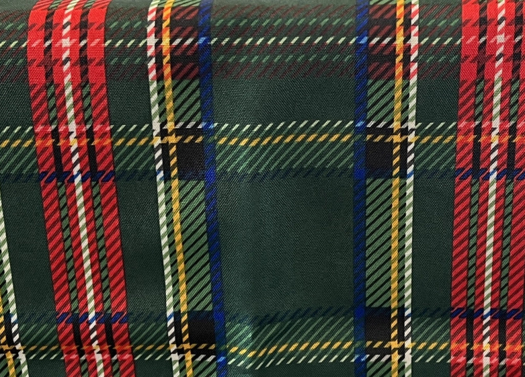 Tovaglia Cucina Soggiorno Antimacchia Idrorepellente Fantasie Tartan Splash - Rotonda 160cm - Verde