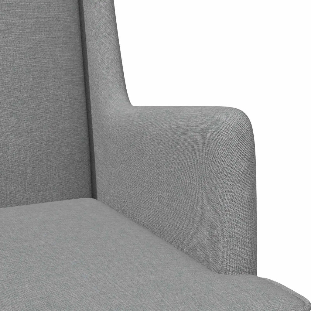 Poltrona-Divano Sedia-Poltroncina Grigio Chiaro Tessuto 599211