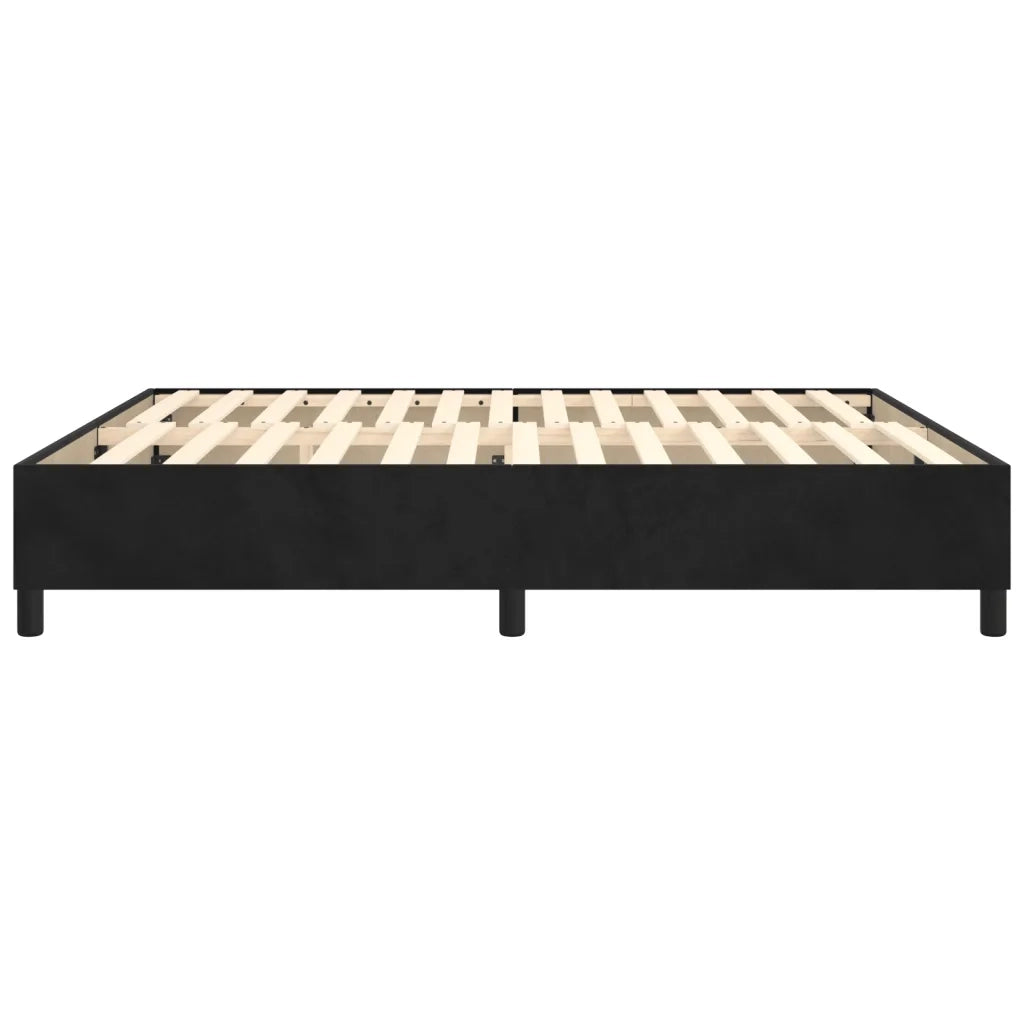 Struttura Letto a Rete a Molle Nero 200x200 cm in Velluto 3121140