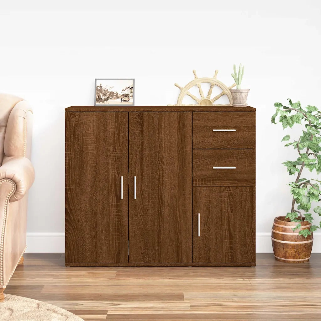 Credenza Rovere Marrone 91x29,5x75 cm in Legno Multistratocod mxl 126272