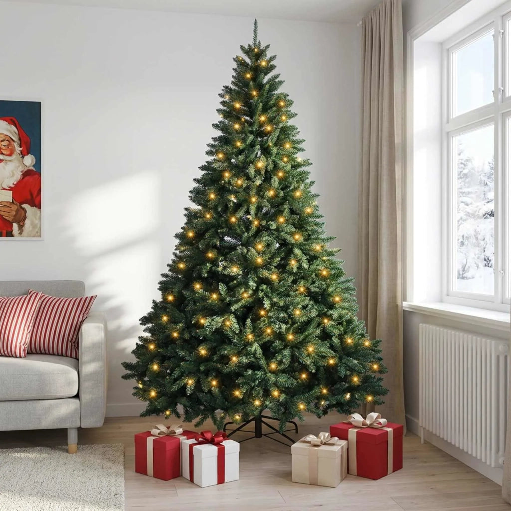 Albero di Natale Artificiale con Rami Pieghevoli 270 cm 600 LED 3467323