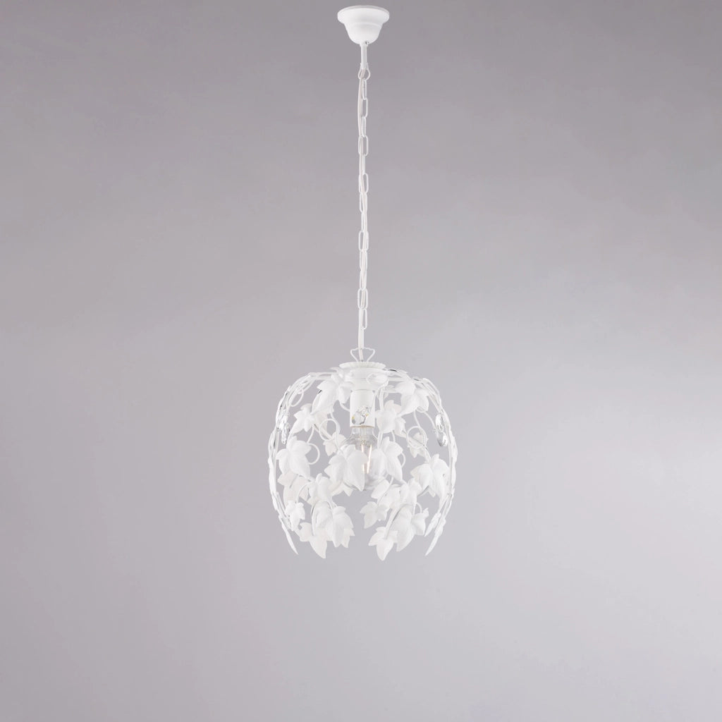 Lampadario Shabby Chic Edera 1 Luce Bianco BeLight