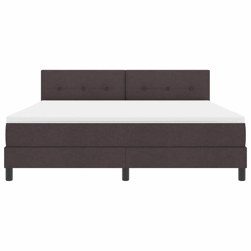 Letto a molle con materasso Marrone Scuro 180 x 200 cm Tessuto 3342229