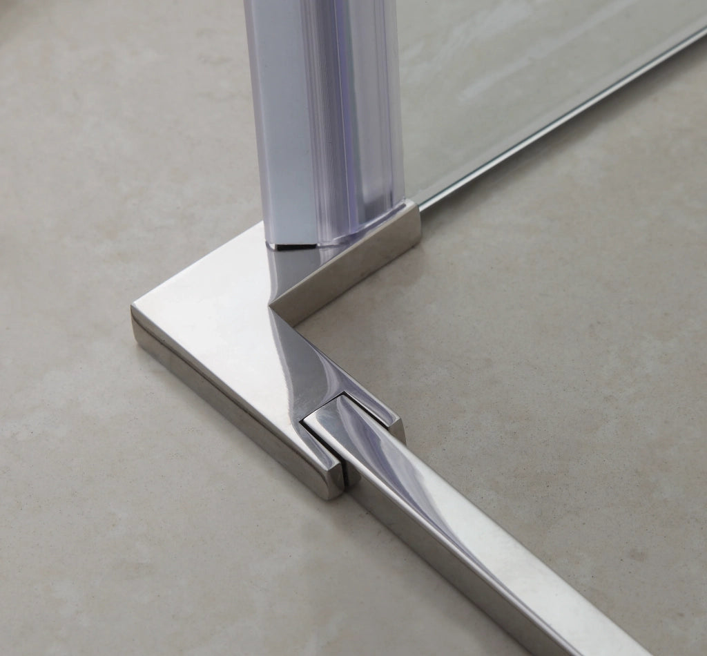 Box doccia angolare MOVING apertura al vertice 90x90 cm cromo trasparente