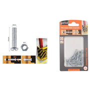 Trade Shop - Set 26 Pz Viti Vite Testa A Croce Tonda 3x25mm Con Dadi Dado Esagonale M3 90955 -