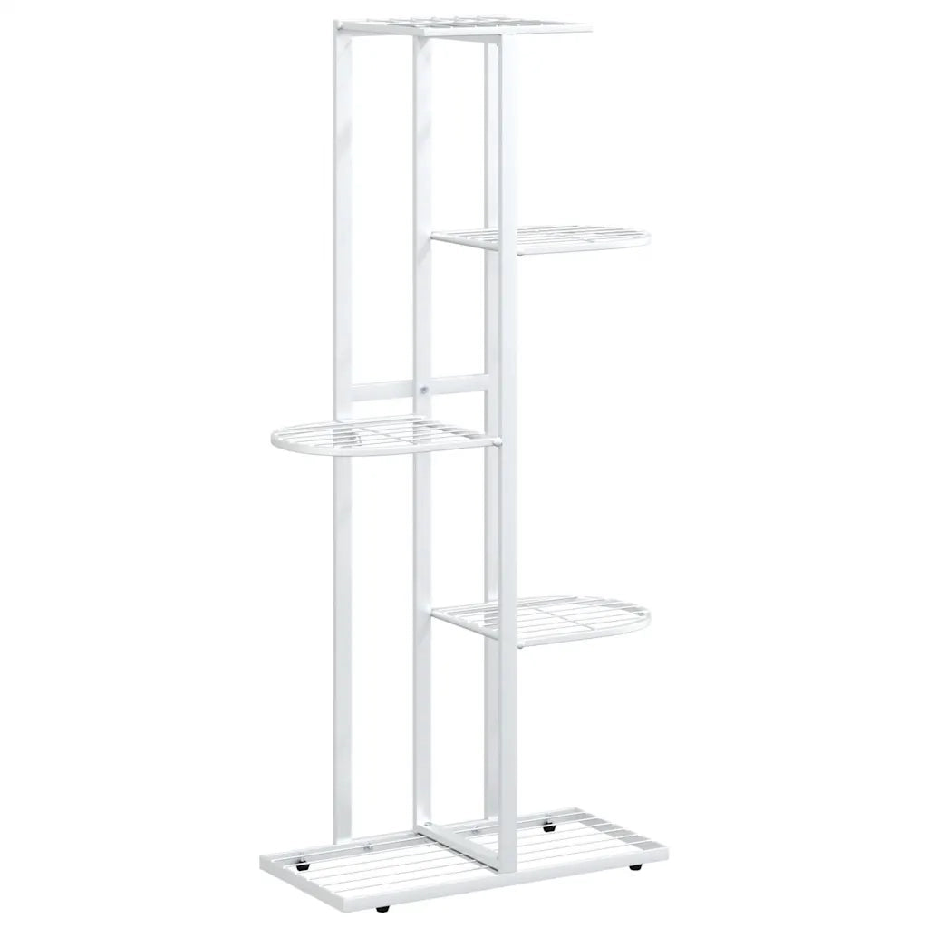 Piedistallo per Piante a 5 Piani 43x22x98 cm in Metallo Biancocod mxl 72995