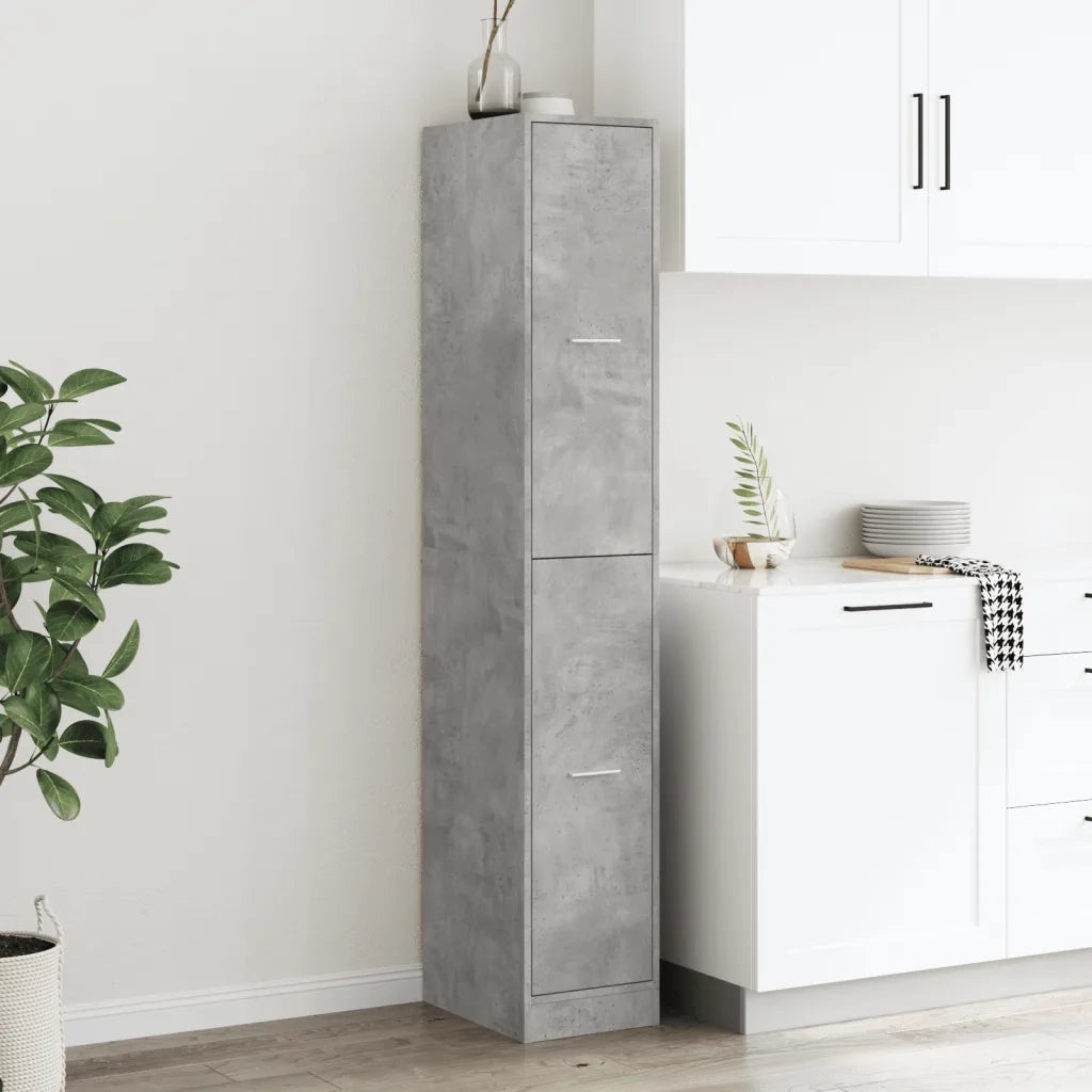 Armadietto da Farmacia Grigio Cemento 30x41x174,5 cm Truciolato 3309630