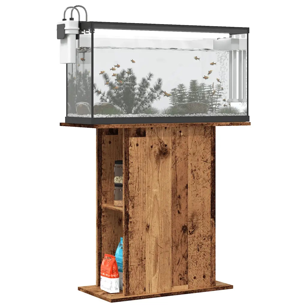 vidaXL Supporto per Acquario Legno Antico 36x75x72,5cm in Truciolato