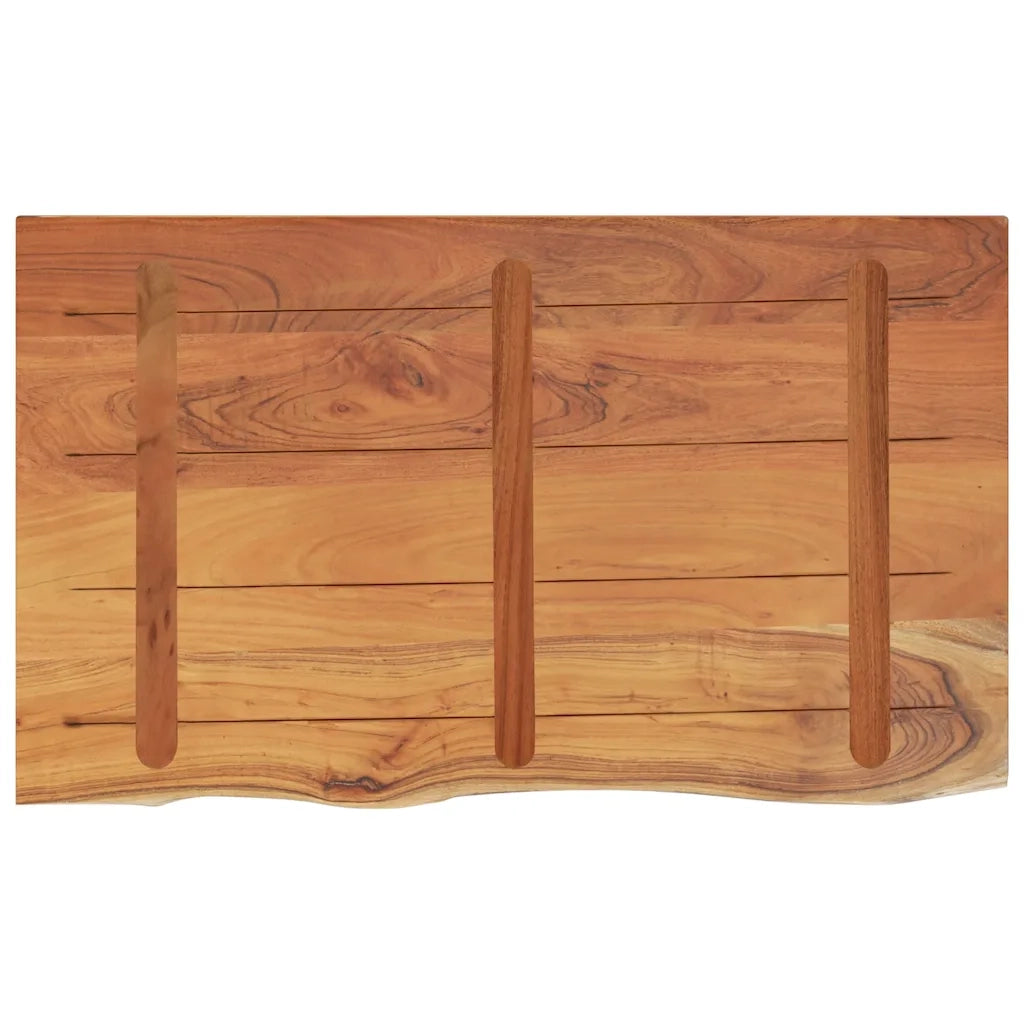 Piano Bagno 90x60x2,5 cm Rettangolare Legno Massello di Acacia 370261