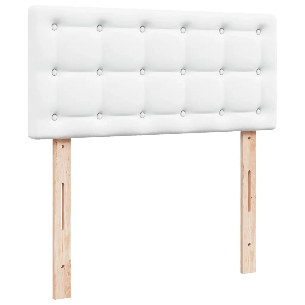 Giroletto a Molle con Materasso Bianco 90x190 cm in Similpelle