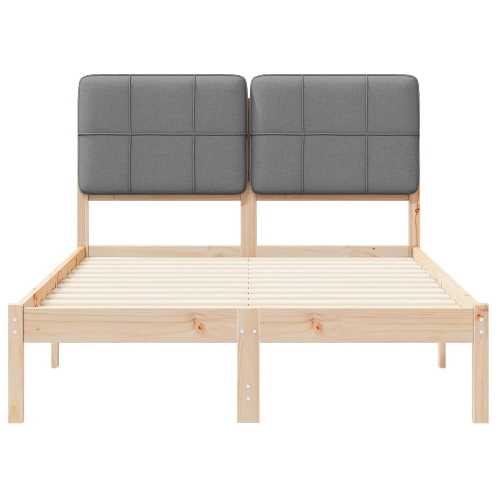 Letto con Testiera Rivestita Grigio chiaro 120 x 200 cm 877979