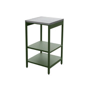 Mobile da esterno in acciaio con 2 ripiani, 49cm, verde