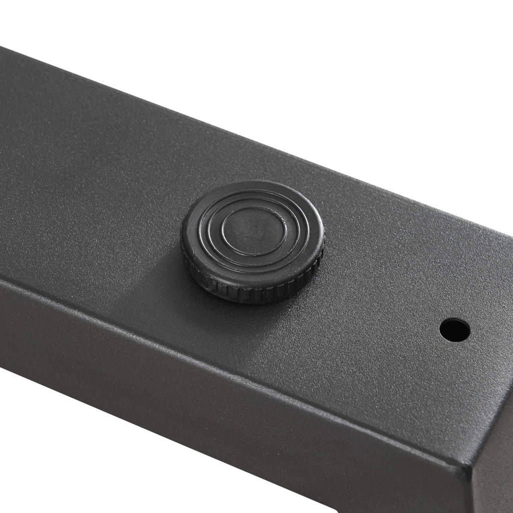 Set Lalling di 2 Gambe Trapezoidali per Mobili 'Fai da Te' in Acciaio - Altezza 72 cm - Nero [en.casa]