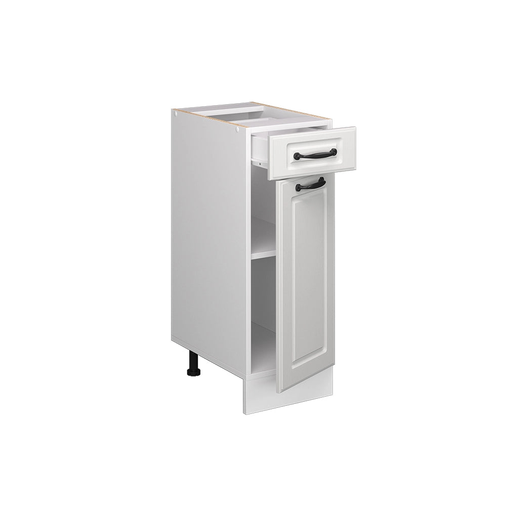 Vicco Mobiletto base per cucina Bianco casa di campagna 30 cm PL Marmo
