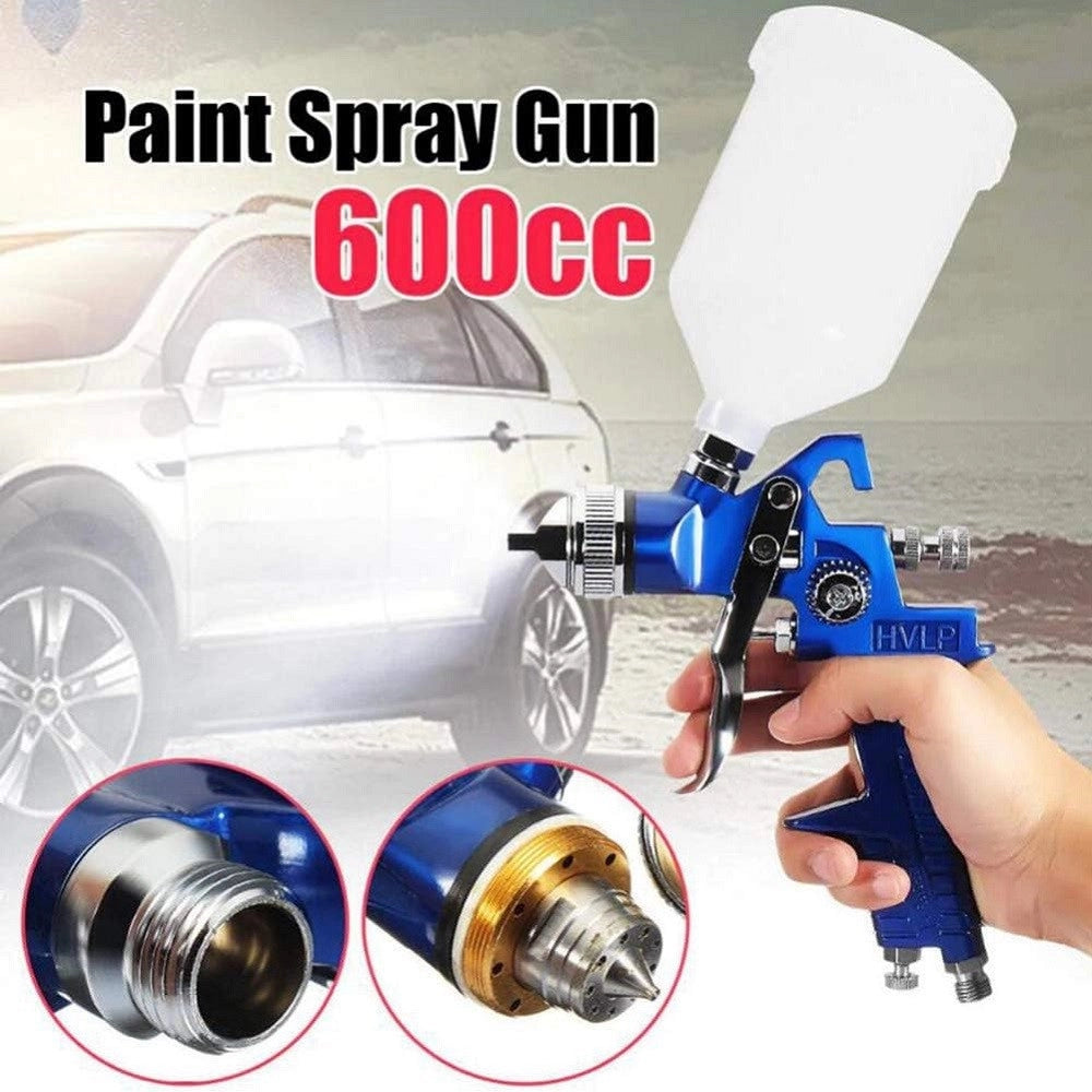 Trade Shop - Pistola Per Verniciare A Spruzzo Hvlp Aerografo Con Ugello Da 1,4mm Coppa 600cc -