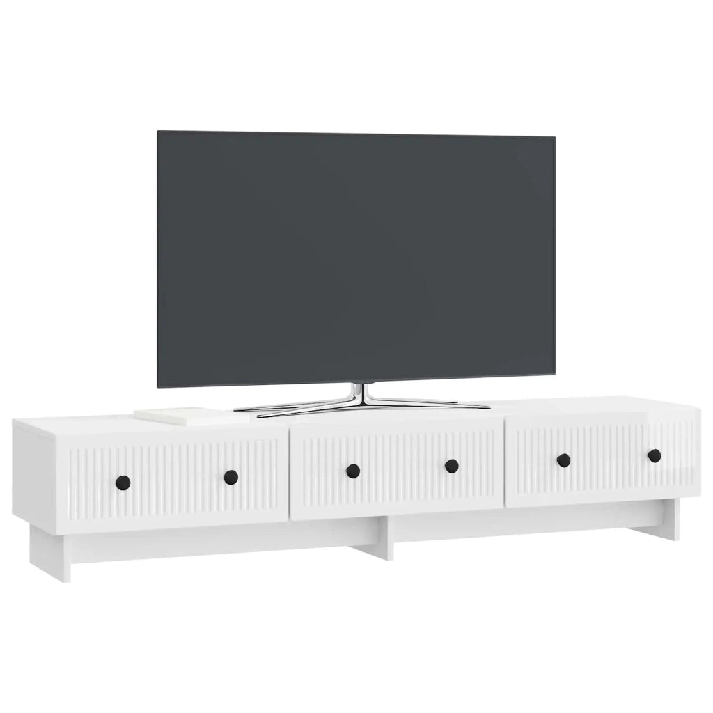 Mobile TV 147 x 34,5 x 30 cm Bianco Lucido Legno ingegnerizzato 894019