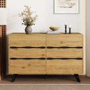 Credenza con 6 Cassetti ¨C MINIMAL ¨C Legno, Metallo, 120x40x75,5 cm