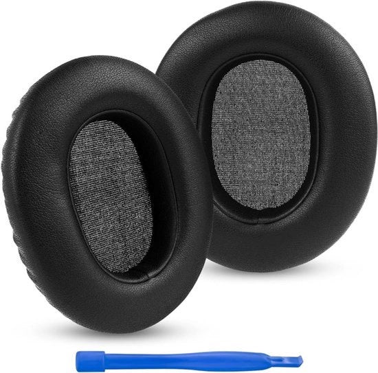 Orecchini sostitutivi in pelle proteica - nera - accessori cuffie - compatibili con Meze 99 Classics e orecchini in pelle proteica/nera