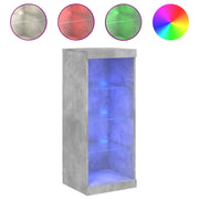 Credenza | Madia | Buffet da pranzo | Armadio da pranzo con Luci LED Grigio Cemento 41x37x100 cm