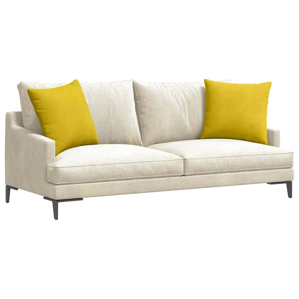 Cuscini da Divano 2 pcs Giallo 50 x 50 cm Tessuto in Cords