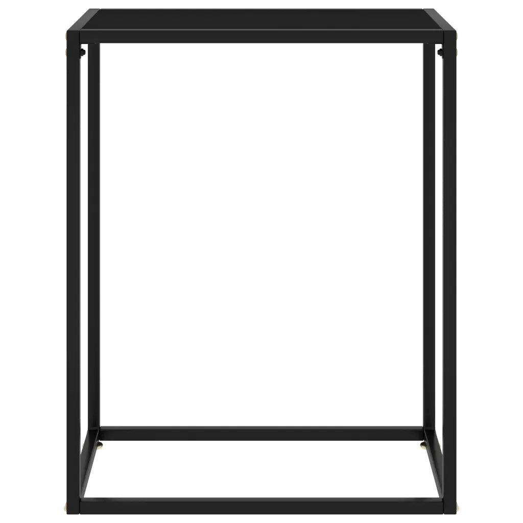 Tavolo Consolle Nero 60x35x75 cm in Vetro Temperato 322804
