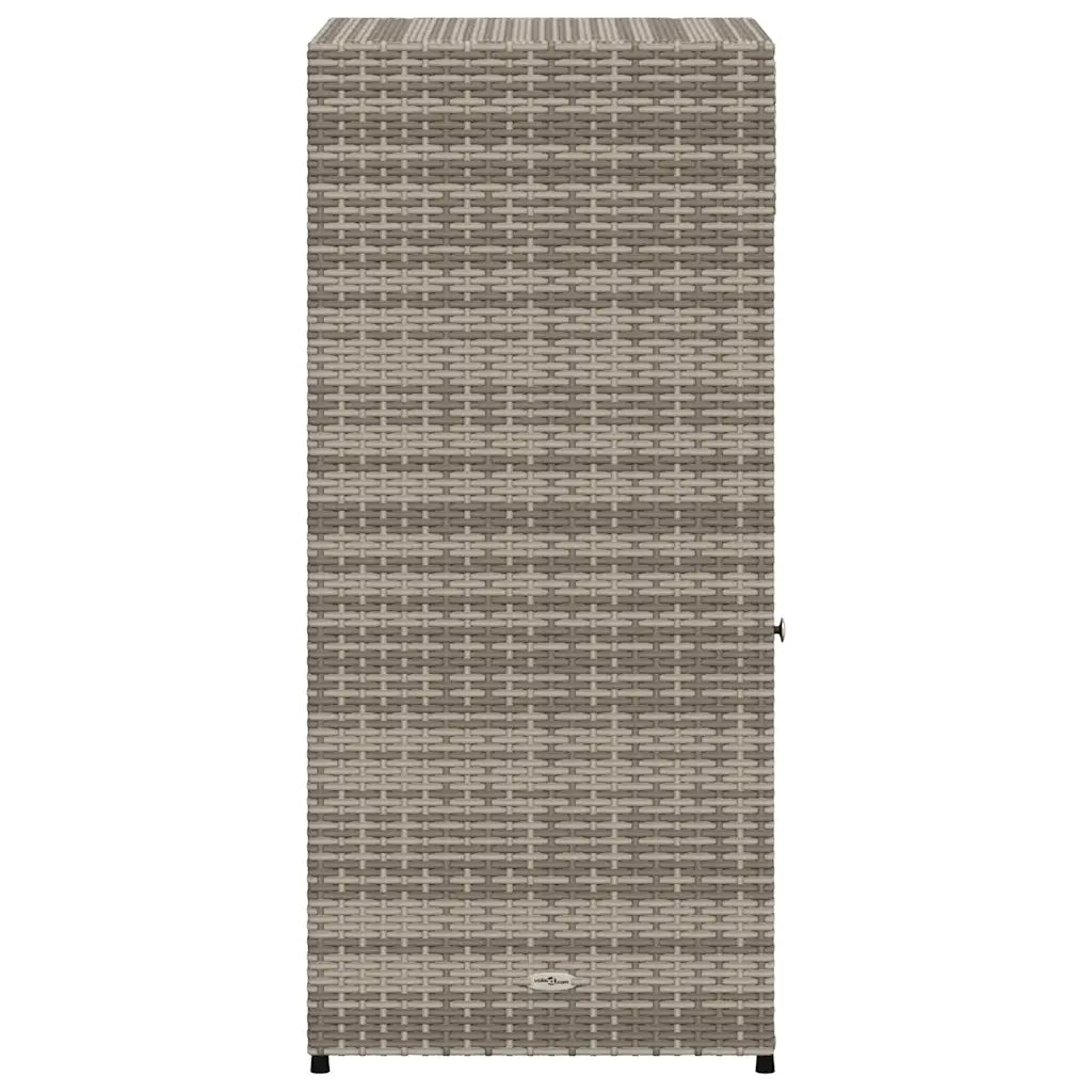 Armadietto Portaoggetti Giardino Grigio 55x55x111cm Polyrattan 365561