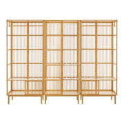 Set di 2 appendiabiti e 1 ripiano in bambù 185 x 240 x 45 cm naturale 03_0008165