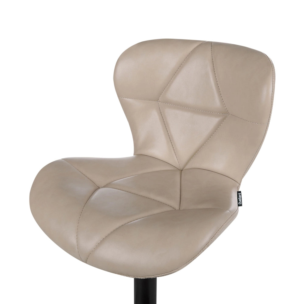 Set di 2 sgabelli in ecopelle beige chiaro con altezza regolabile sedia da bar moderna da cucina