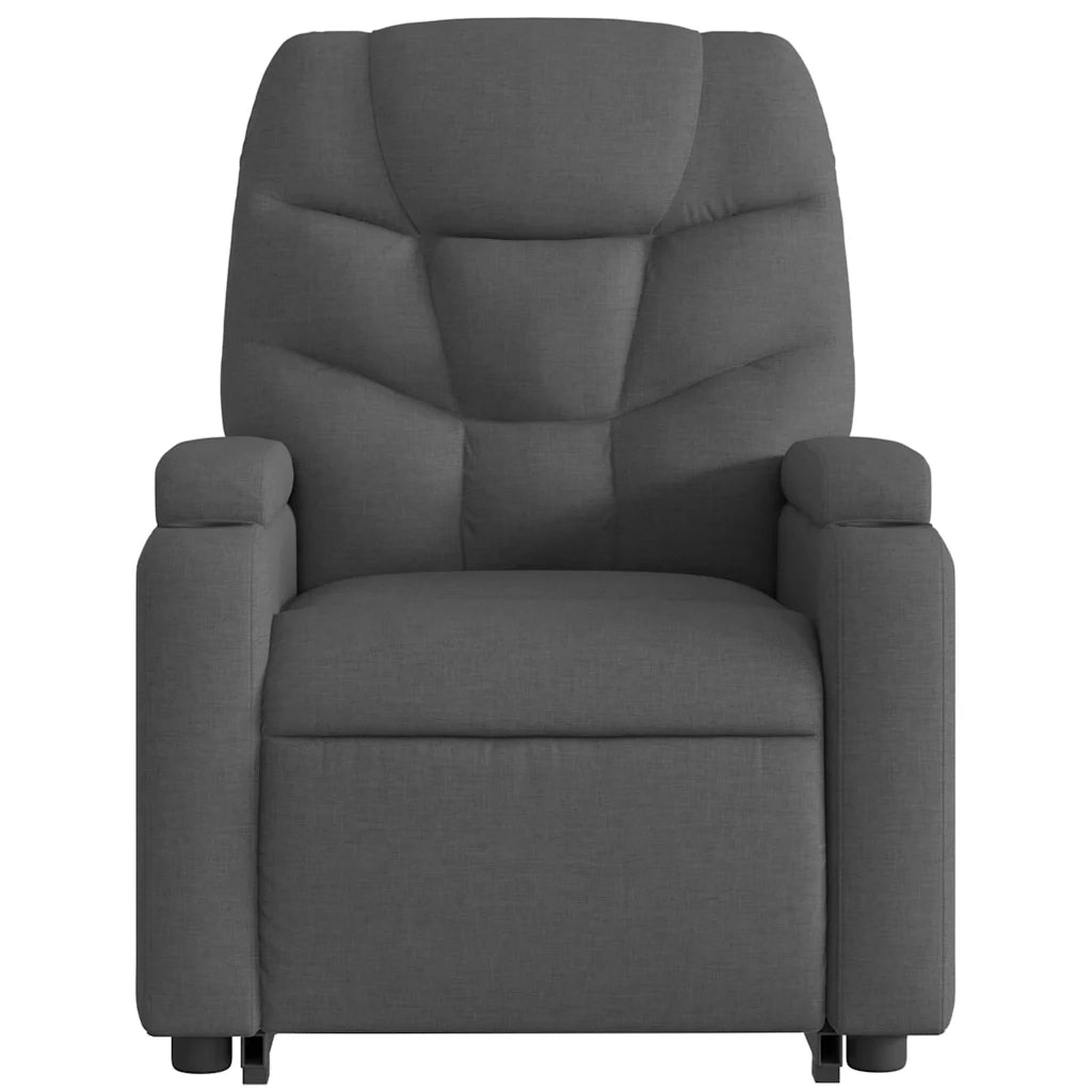 Poltrona Alzapersona Reclinabile Elettrica Grigio Scuro Tessuto 3204621
