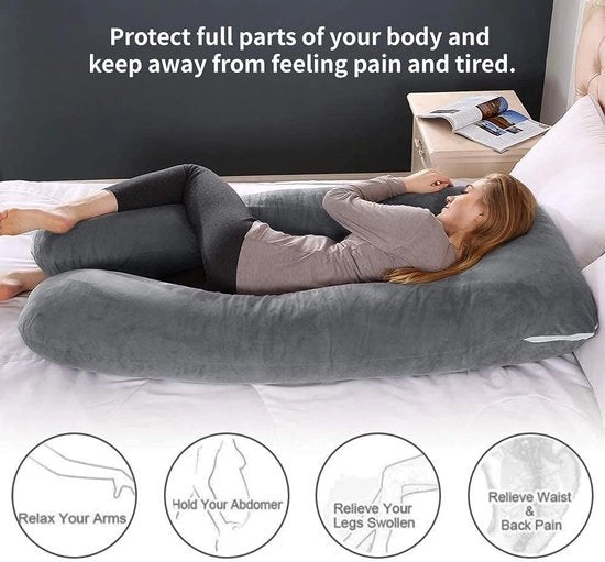 Cuscino per la gravidanza hoes Premium XXL a forma di U