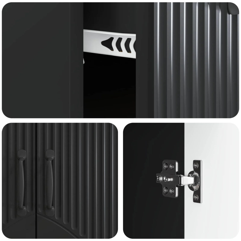 Credenza Nero 66 x 34,5 x 87 cm Legno ingegnerizzato 895326