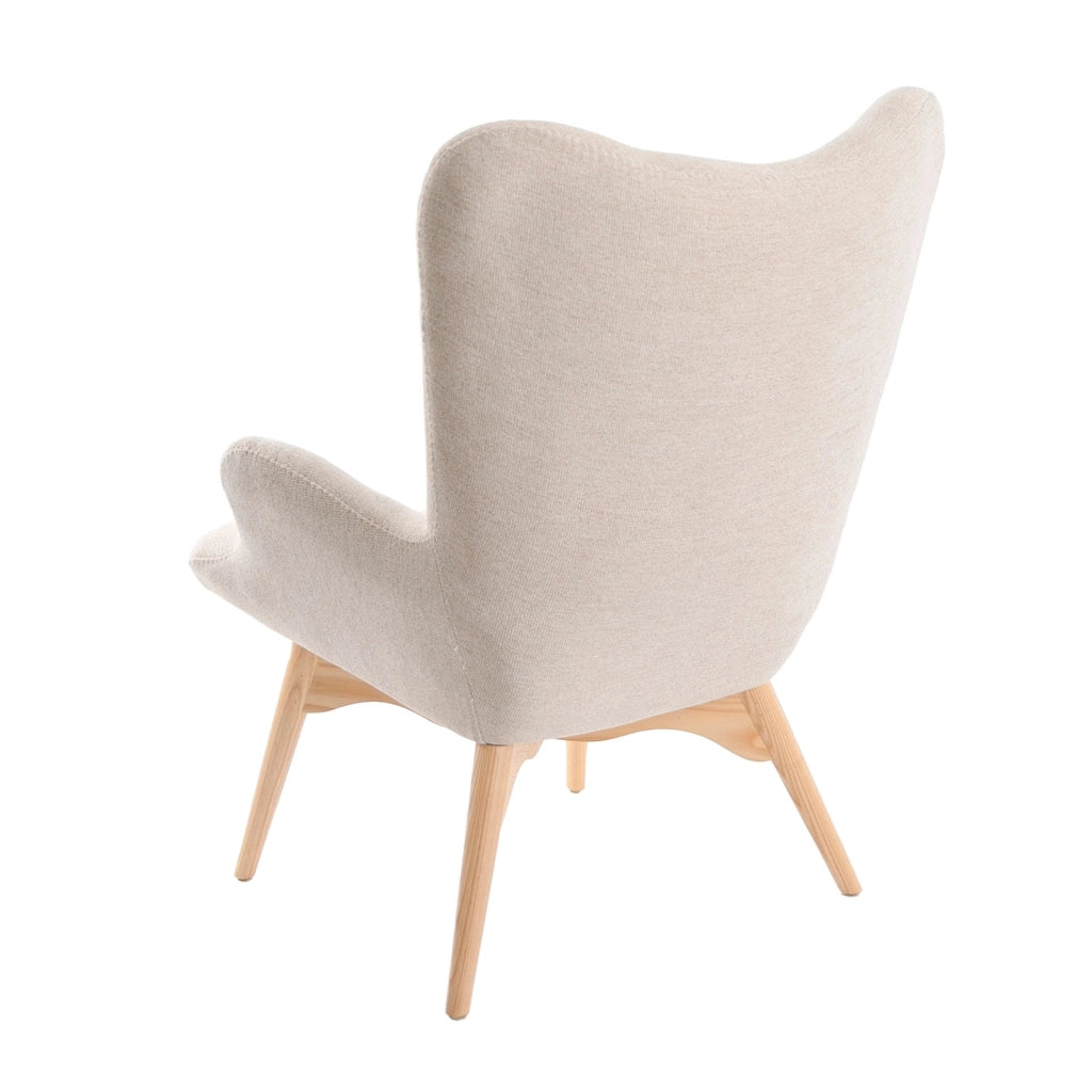 Poltrona in tessuto beige