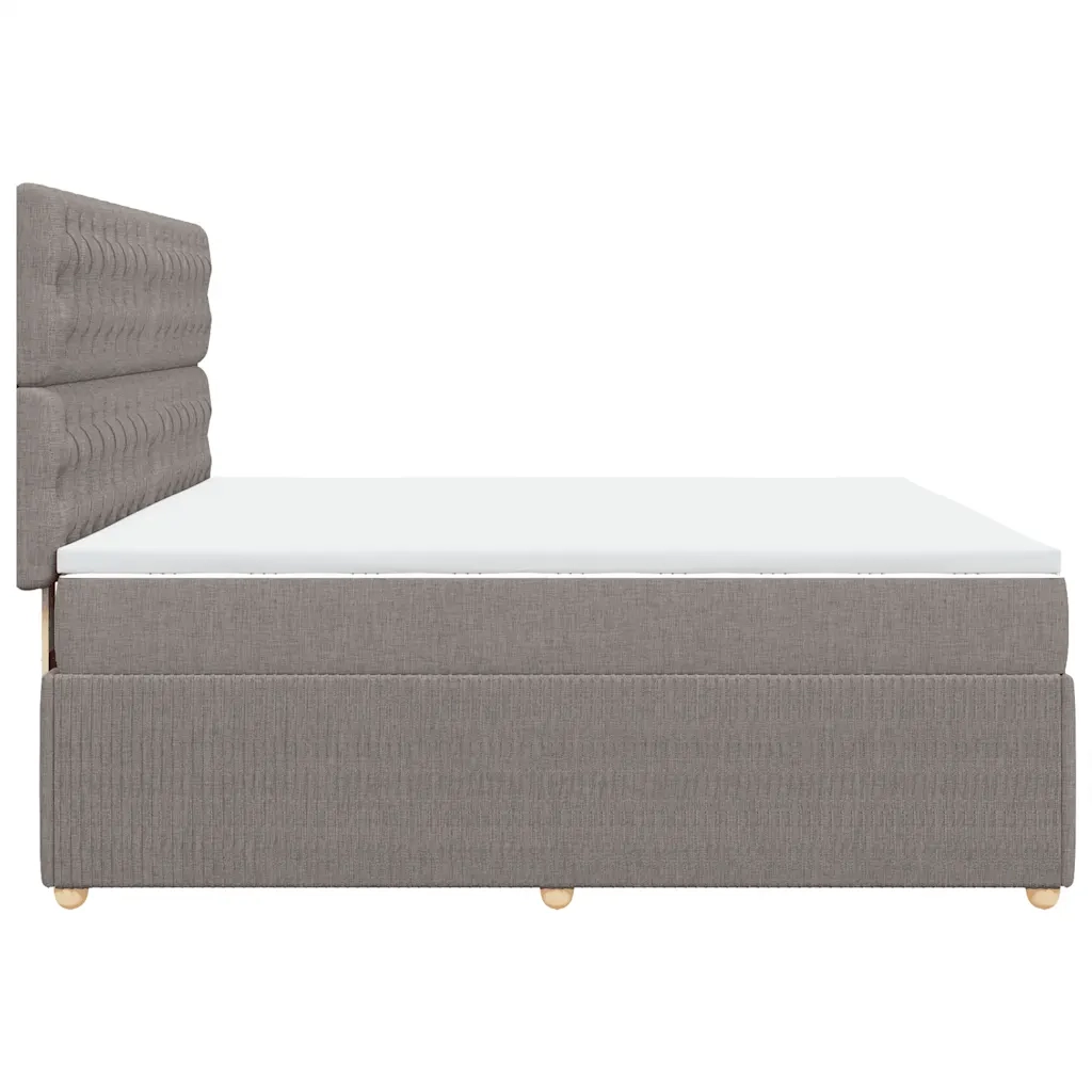 Giroletto a Molle con Materasso Tortora 180x200 cm in Tessuto